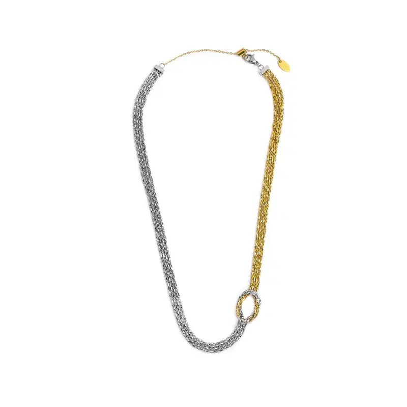 Collana con nodo catena snake quadrata ritorta Marlù