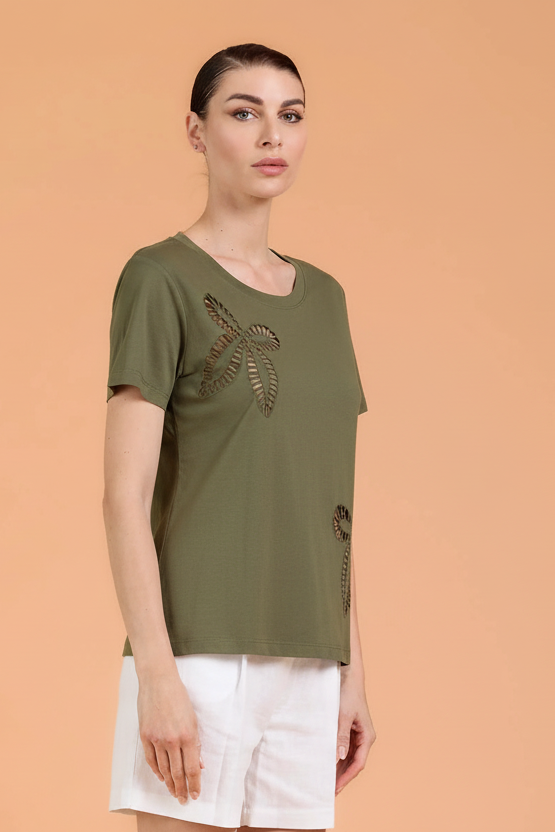 T-SHIRT CON CUT OUT FARFALLA Take Two