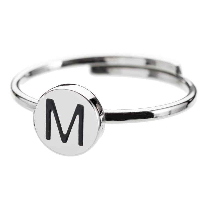 Anello con lettera smaltata MARLU'