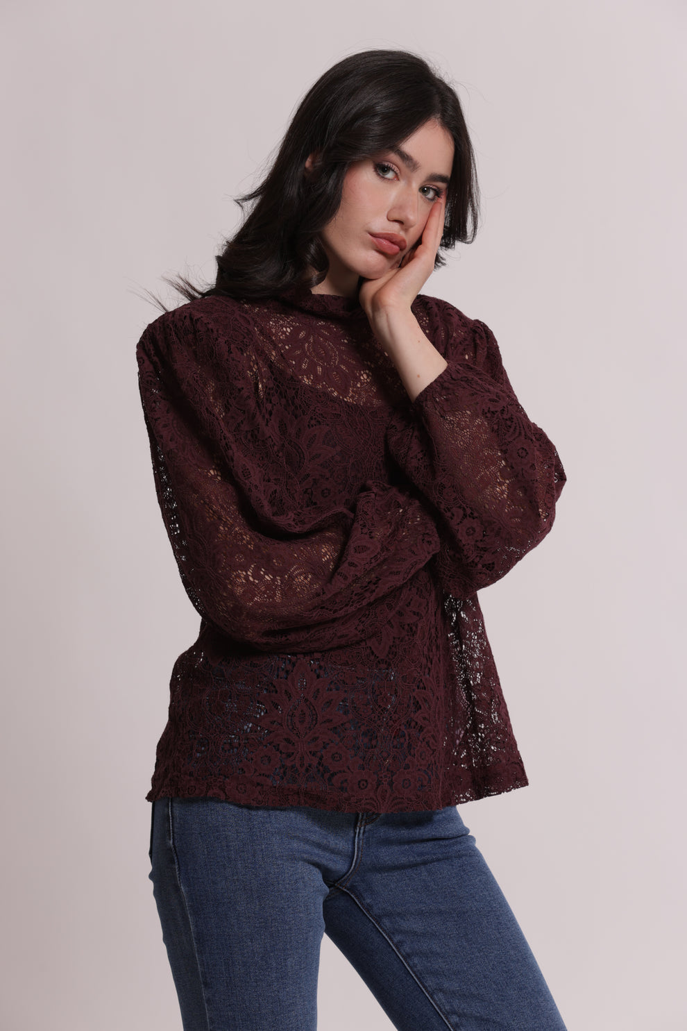 BLUSA IN PIZZO MIMI-MUA