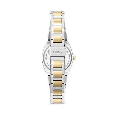Orologio Everett 27 mm a tre sfere con bracciale in acciaio bicolore Fossil