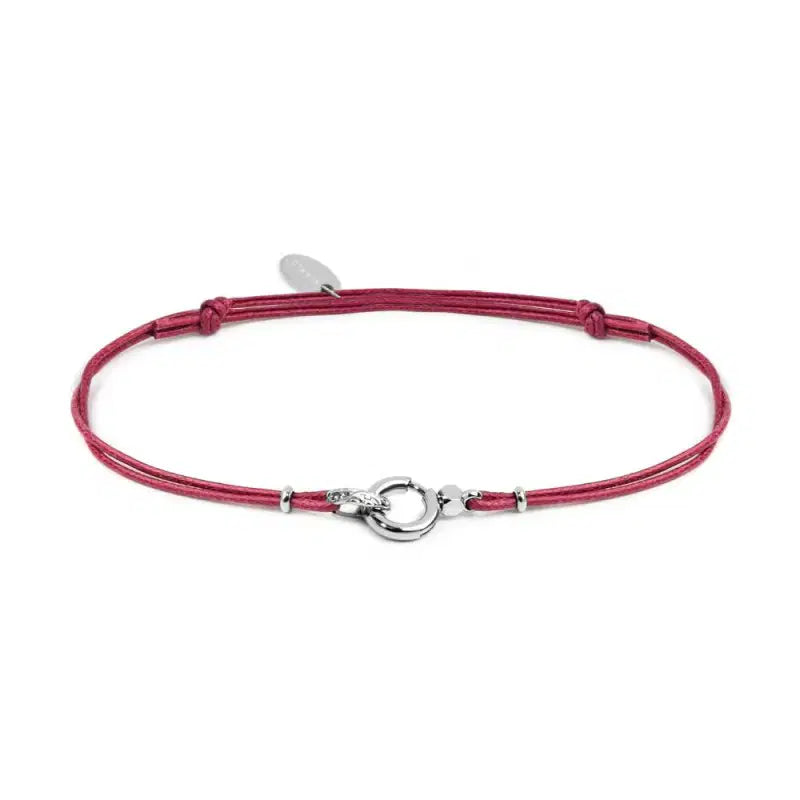 Bracciale cordino con moschettone ad anello centrale Marlù