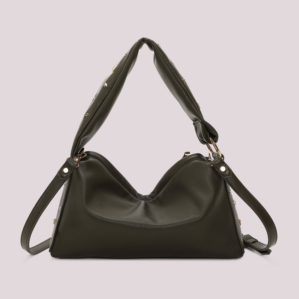 BORSA A BRACCIO CON APPLICAZIONI COLORATE MIMI-MUA