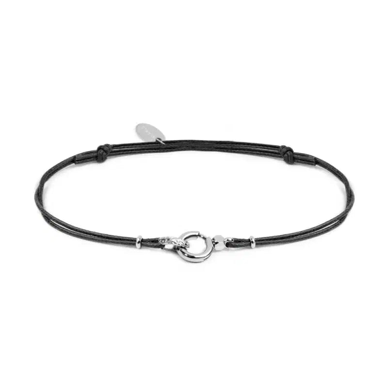 Bracciale cordino con moschettone ad anello centrale Marlù