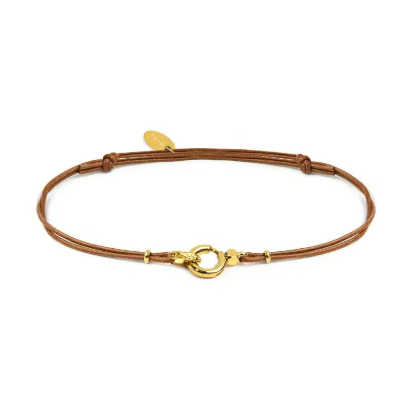 Bracciale cordino con moschettone ad anello centrale Marlù