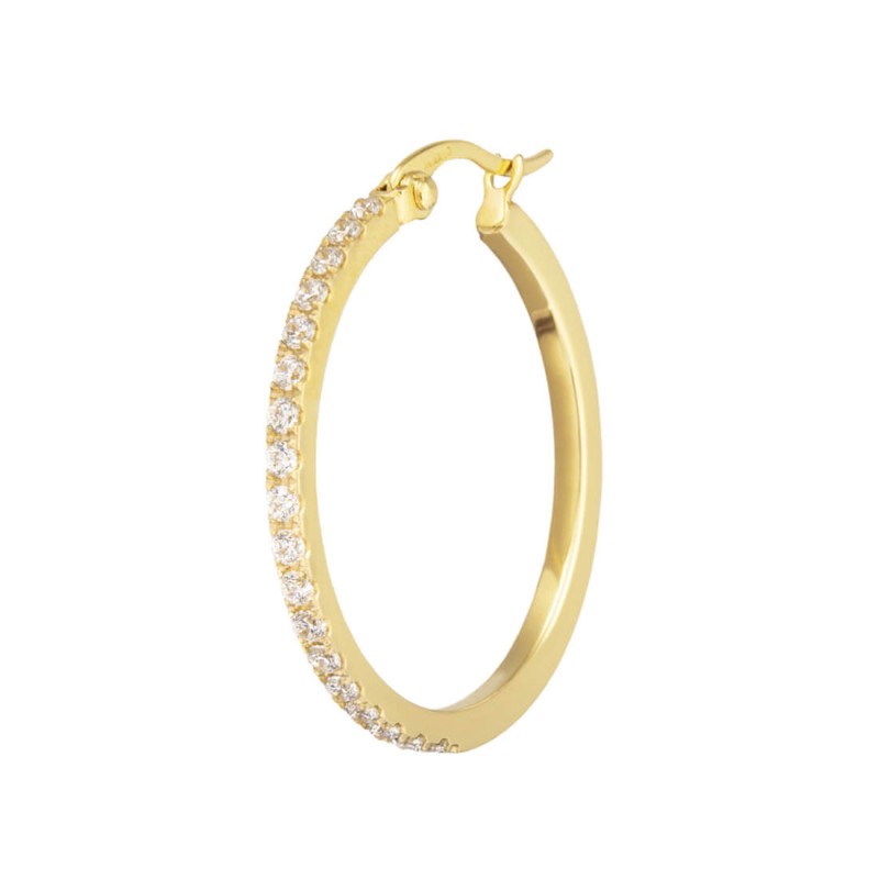 Orecchino a cerchio 2,9mm con zirconi Marlù