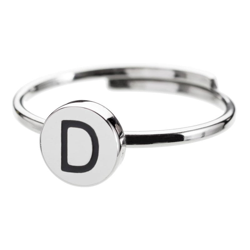 Anello con lettera smaltata MARLU'
