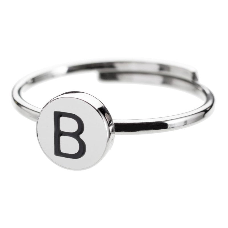 Anello con lettera smaltata MARLU'