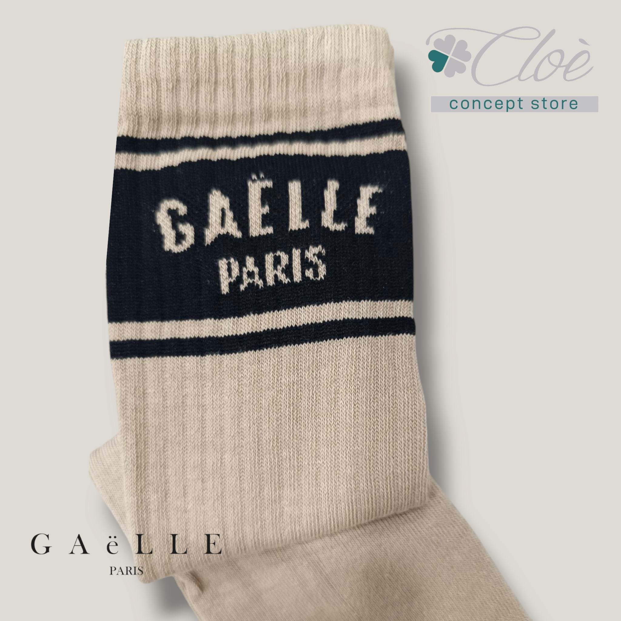 Calze in cotone con logo Gaëlle Paris