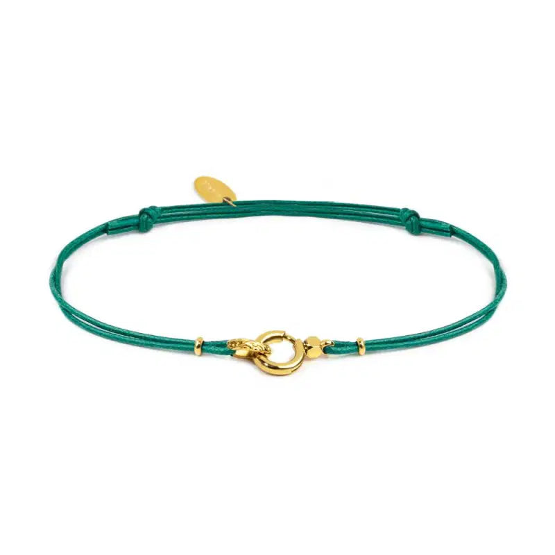 Bracciale cordino con moschettone ad anello centrale Marlù
