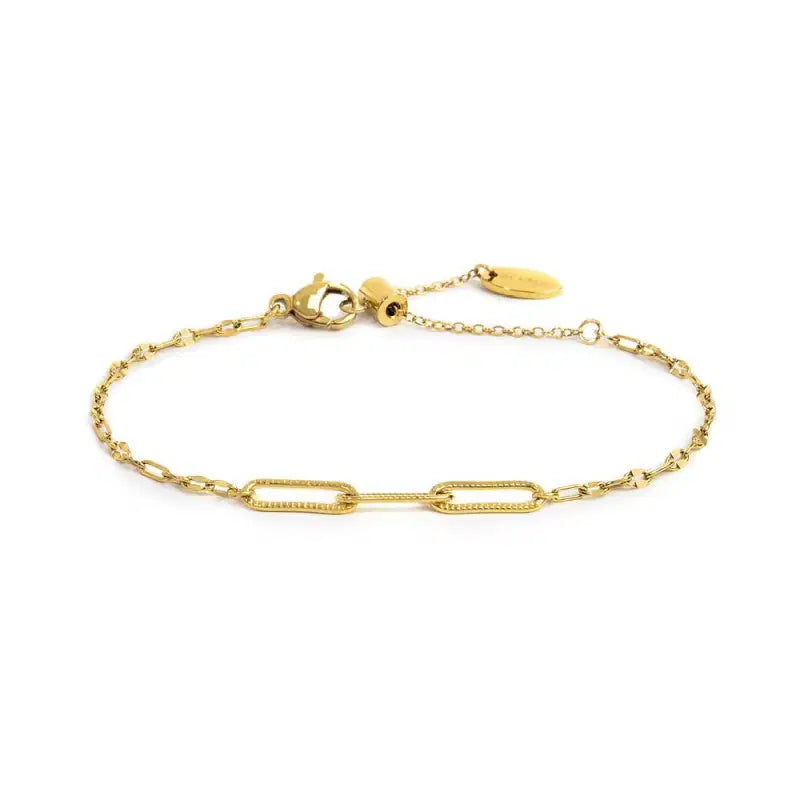 Bracciale catena lip cable e centrale a catena cable con texture Marlù