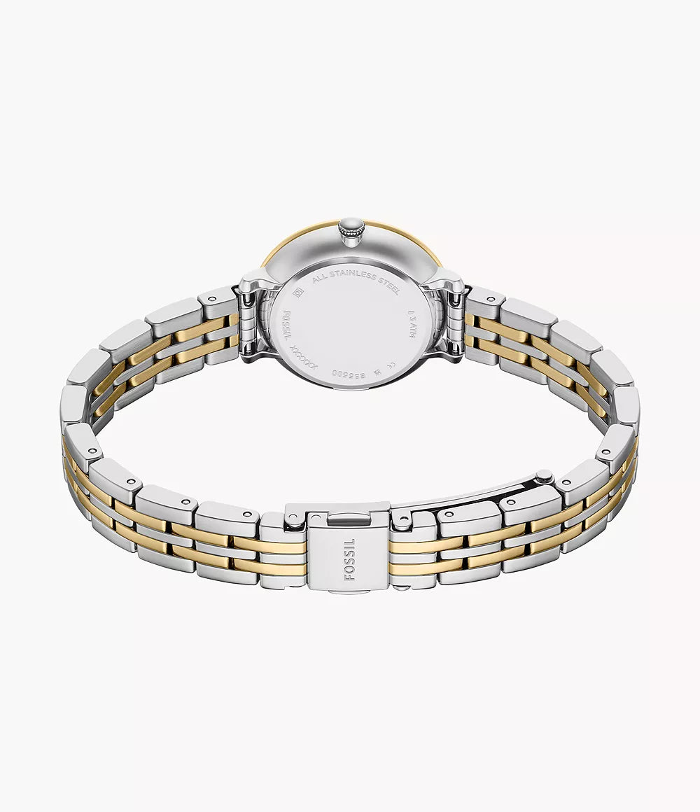 Orologio Heidi 26 mm a tre sfere con bracciale in acciaio bicolore Fossil