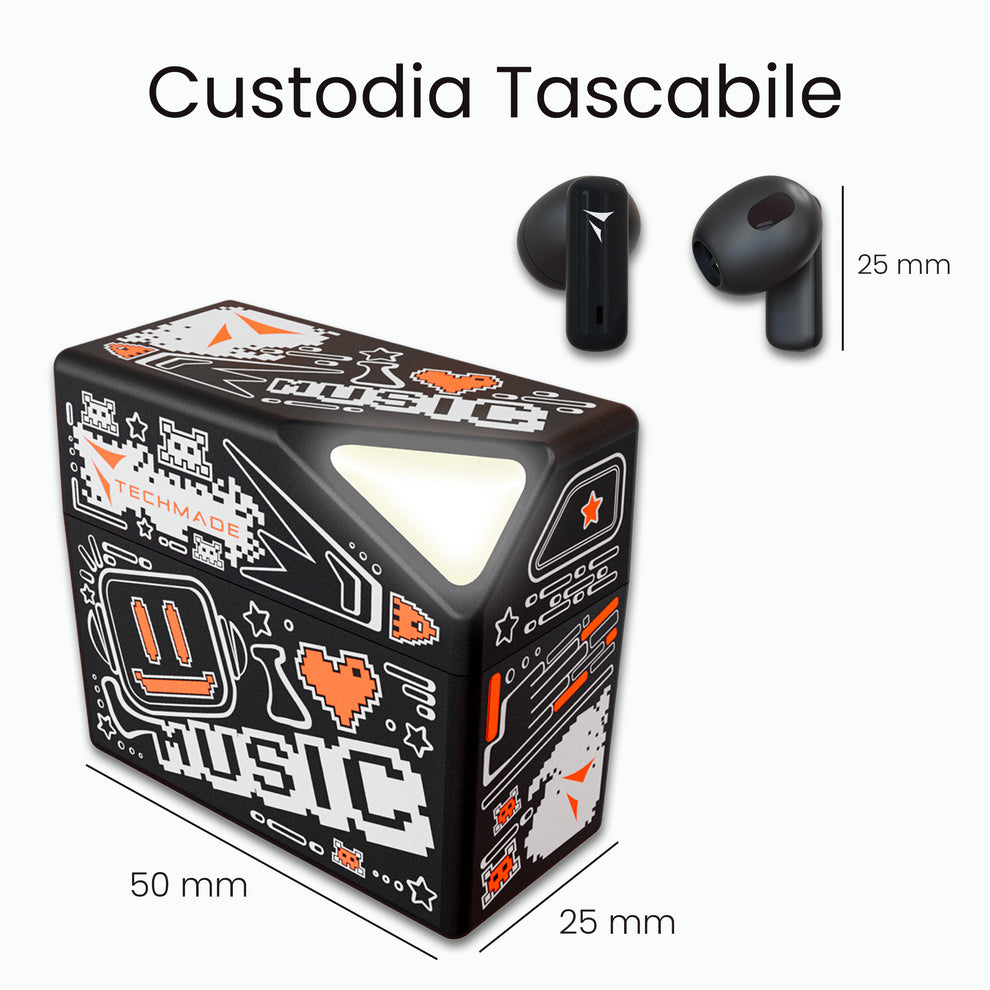 Auricolari Bluetooth in Ear XM191 - con Box di ricarica - AI di traduzione