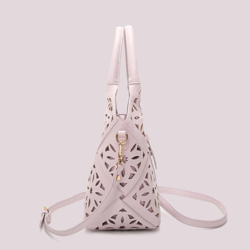 BORSA A TRACOLLA CON MOTIVO TRAFORATO MIMI-MUA