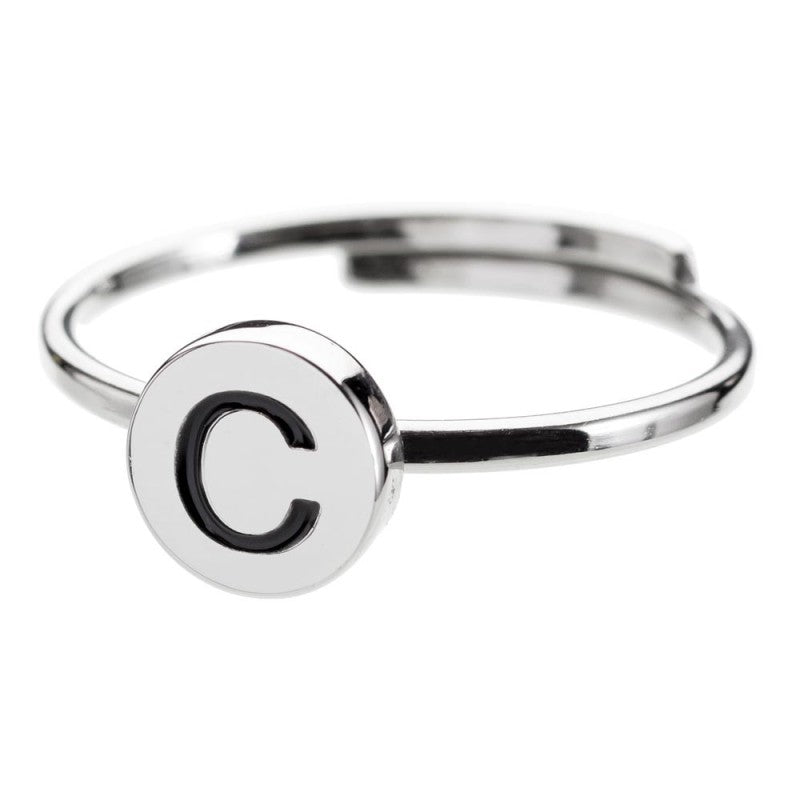 Anello con lettera smaltata MARLU'