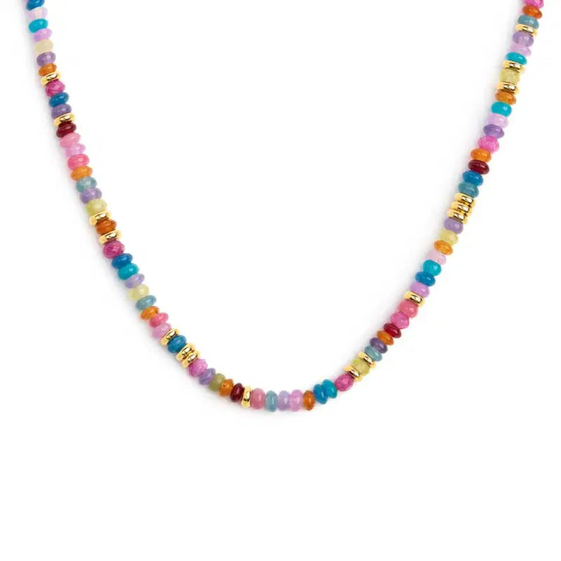 Collana con perline colorate a ciambella Marlù