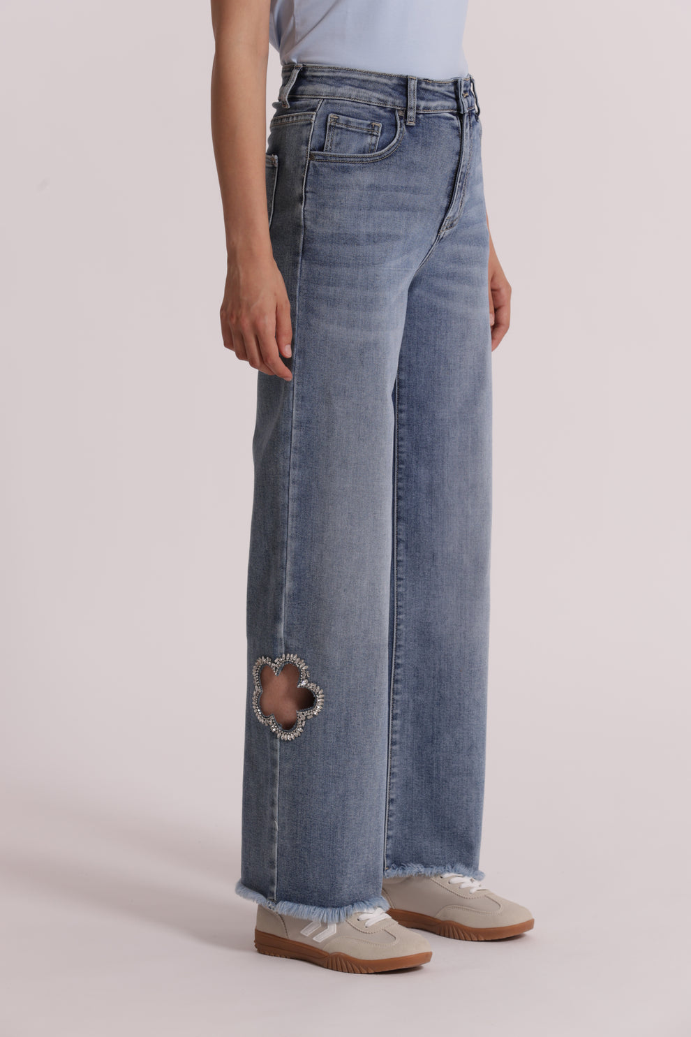JEANS MARINE CON CUT OUT GIOIELLO MIMI-MUA