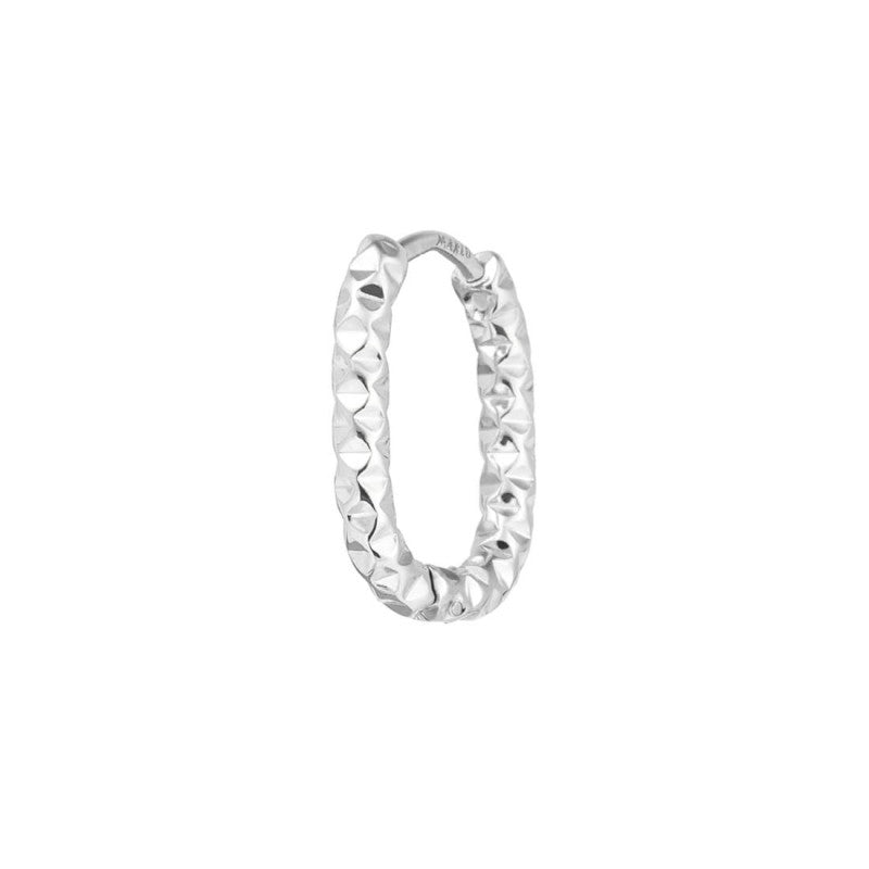 Orecchino ovale 1,8 cm trama diamantata Marlù