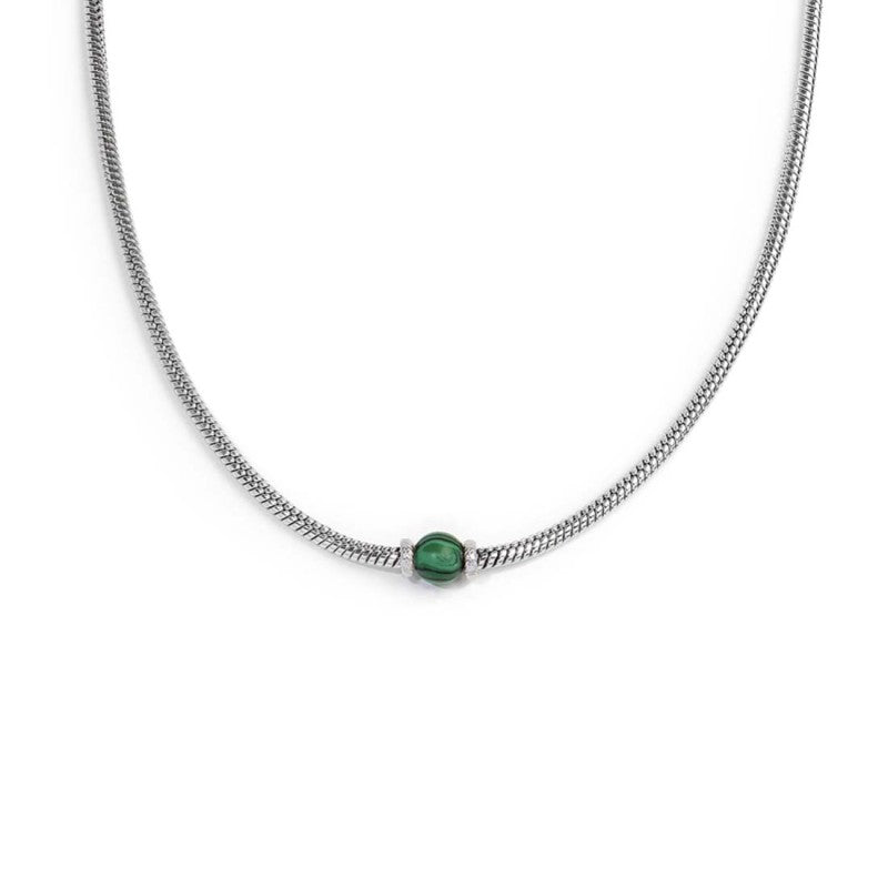 Collana catena snake con sfera centrale Marlù