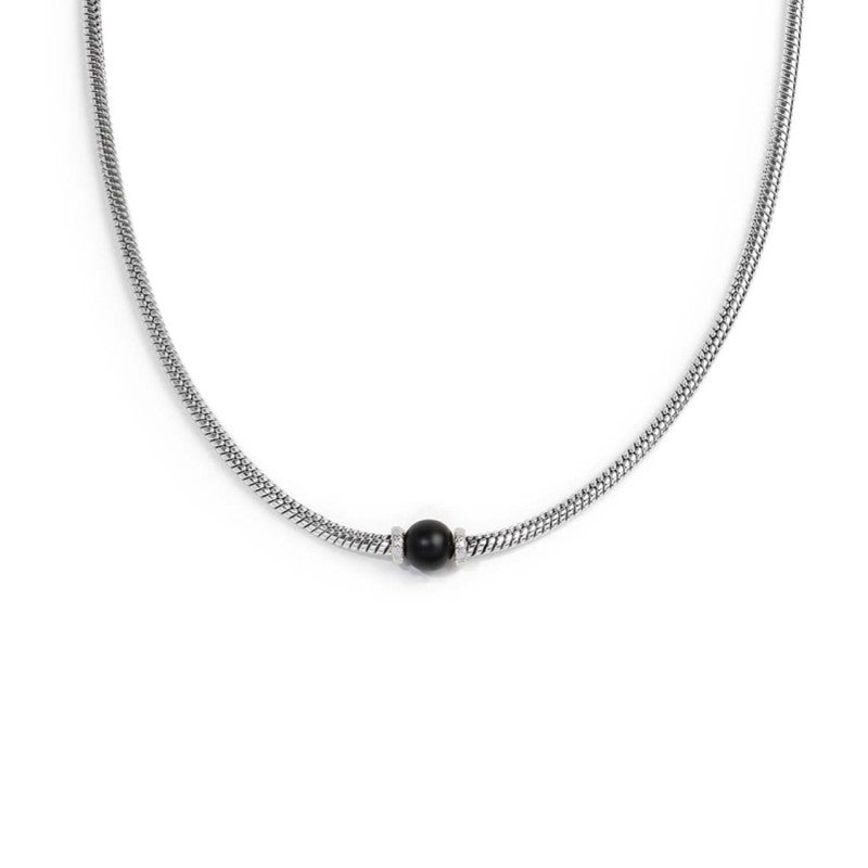Collana catena snake con sfera centrale Marlù