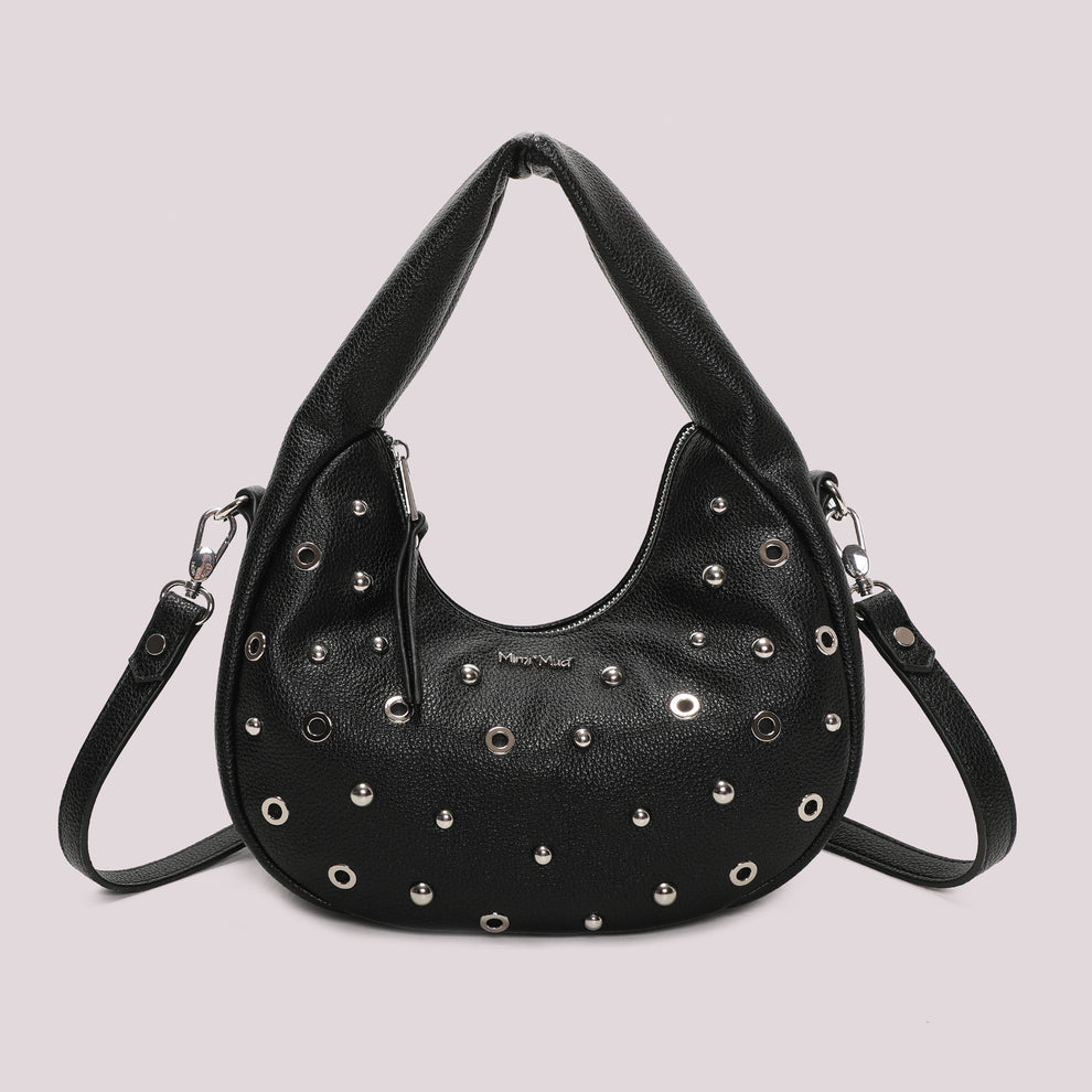 BORSA A MANO CON BORCHIE E OCCHIELLI MIMI-MUA