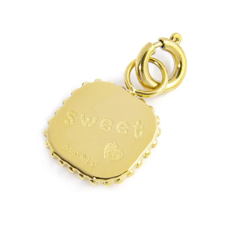 Charm piastrina cuore con zircone MARLU'