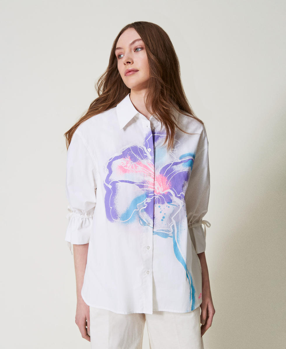 Camicia MYFO a fiori con coulisse Twinset
