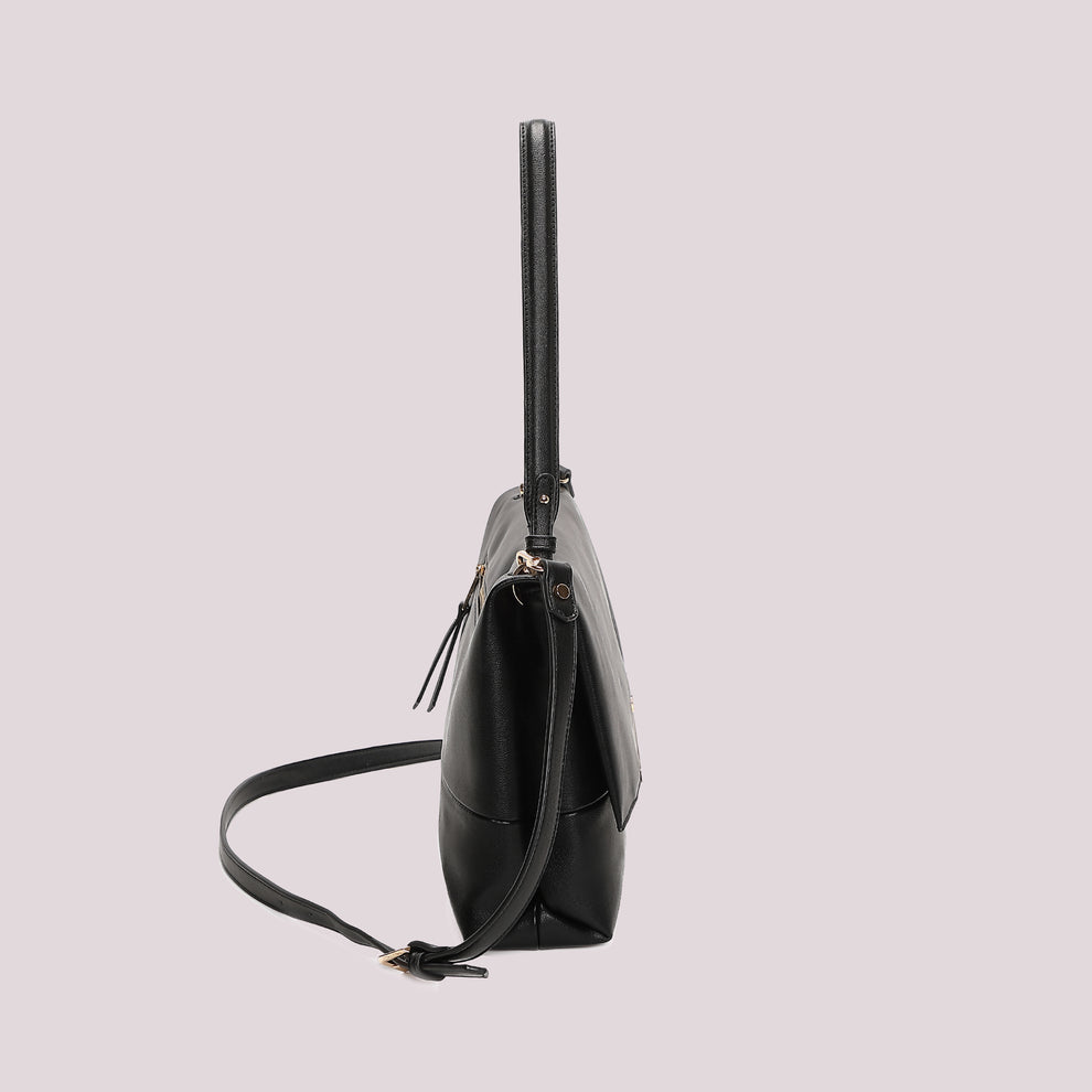 BORSA A SPALLA CON DETTAGLIO DORATO MIMI-MUA