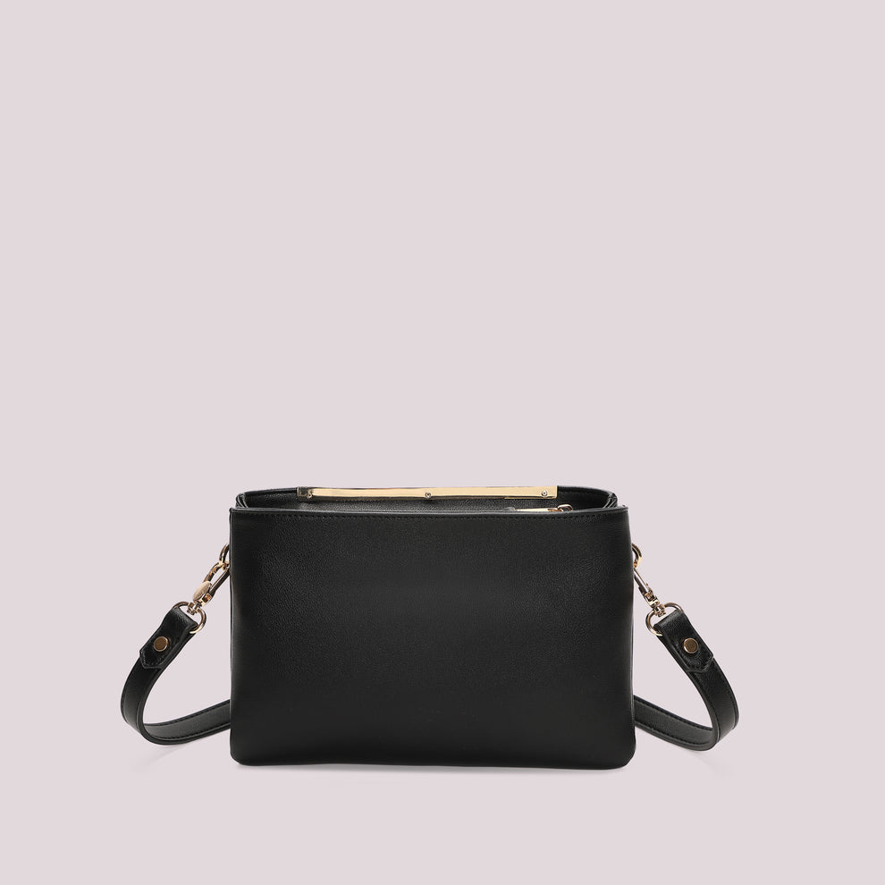 BORSA A TRACOLLA CON DETTAGLIO DORATO MIMI-MUA