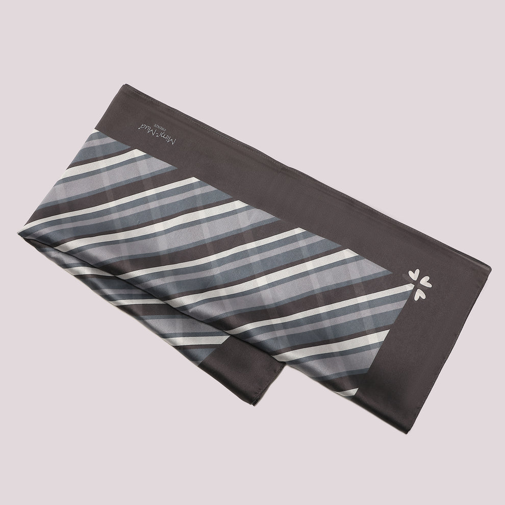 FOULARD CON RIGHE DIAGONALI (90X90 cm) MIMI-MUA