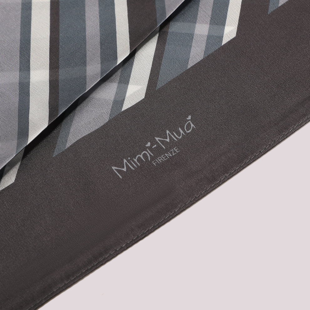 FOULARD CON RIGHE DIAGONALI (90X90 cm) MIMI-MUA