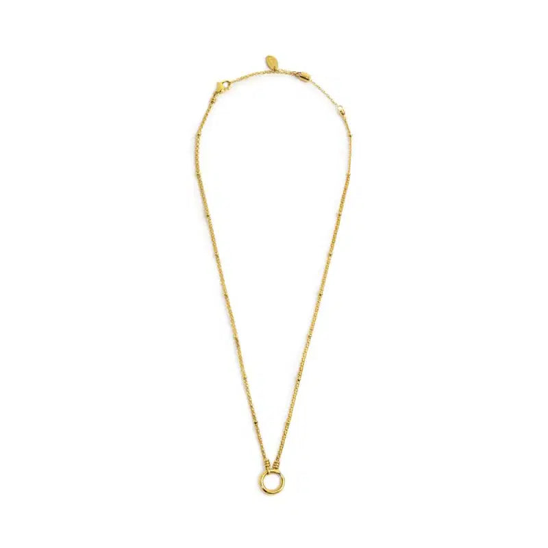 Collana catena mesh con sfere al centro moschettone ad anello Marlù
