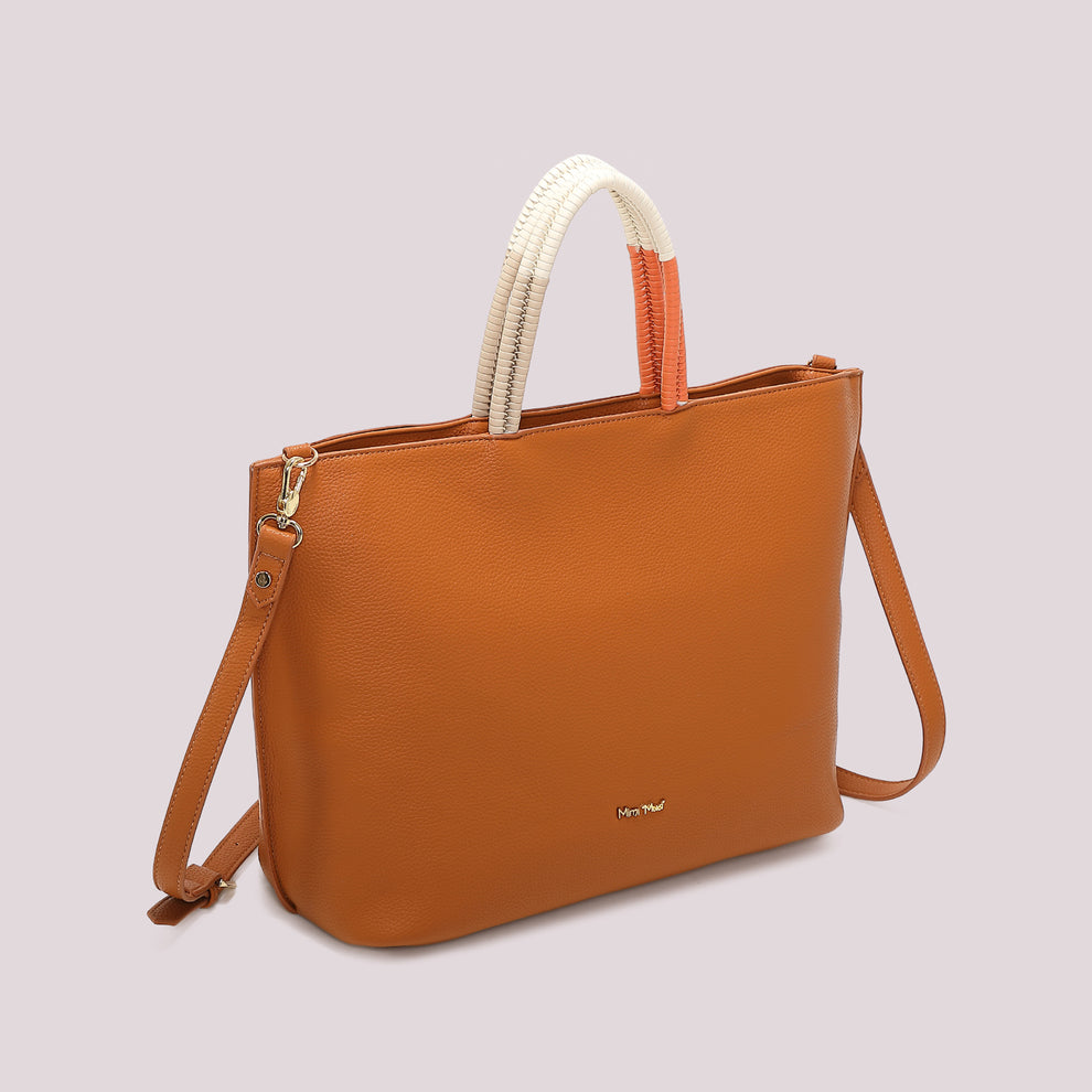 BORSA SHOPPING CON MANICO INTRECCIATO MIMI-MUA