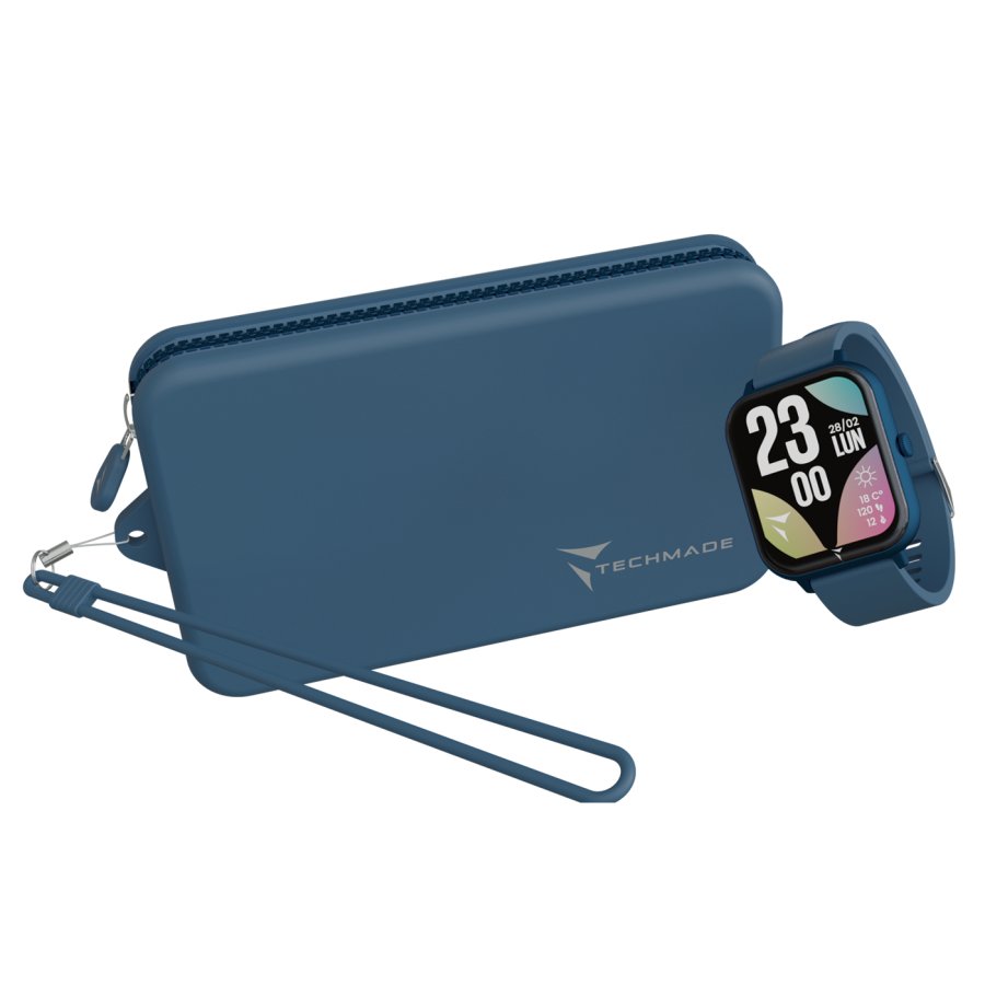 Smartwatch Glow con pochette abbinata - colore Night Blue