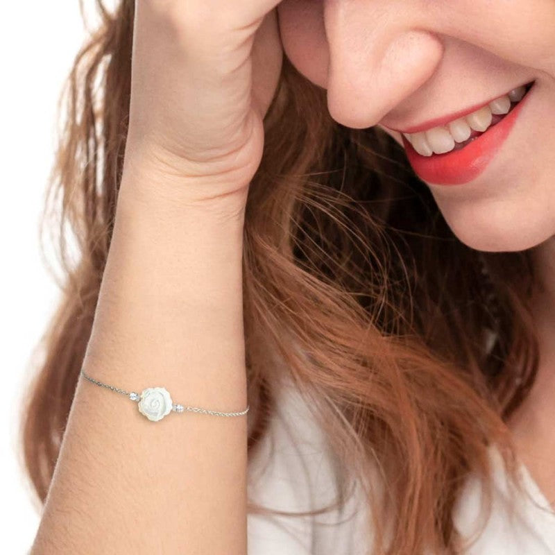 Bracciale con rosa in madreperla MARLU'
