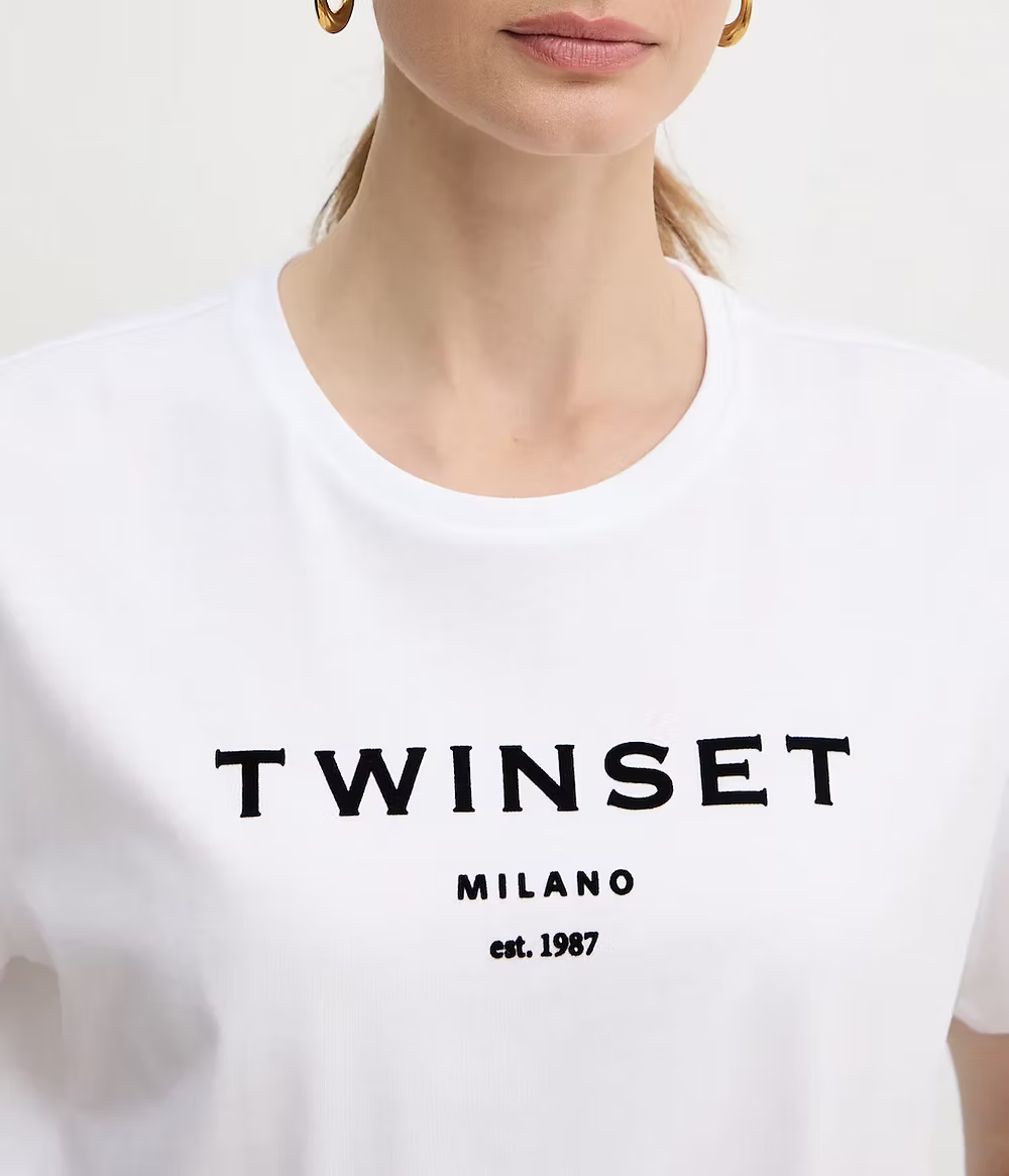 T-SHIRT BIANCO OTTICO Twinset