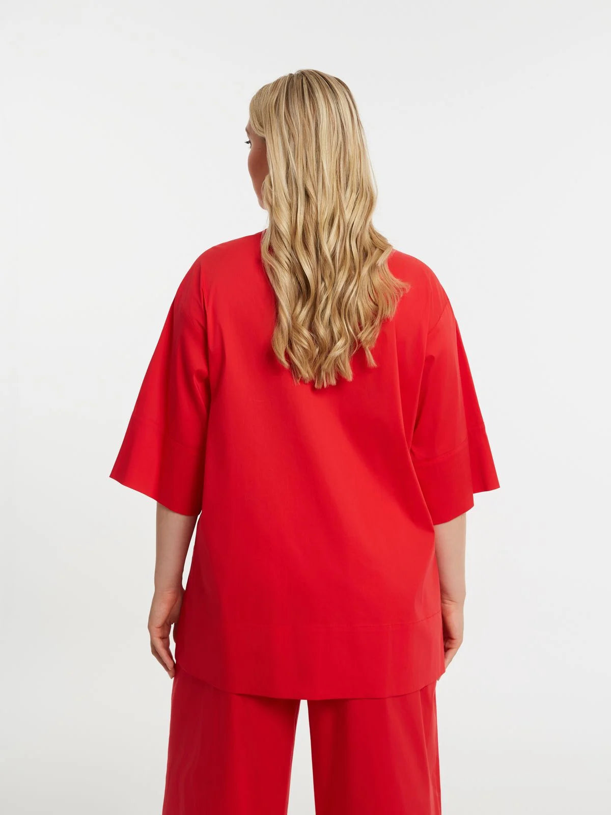 Camicia a collo alto in misto modal fluido Mat