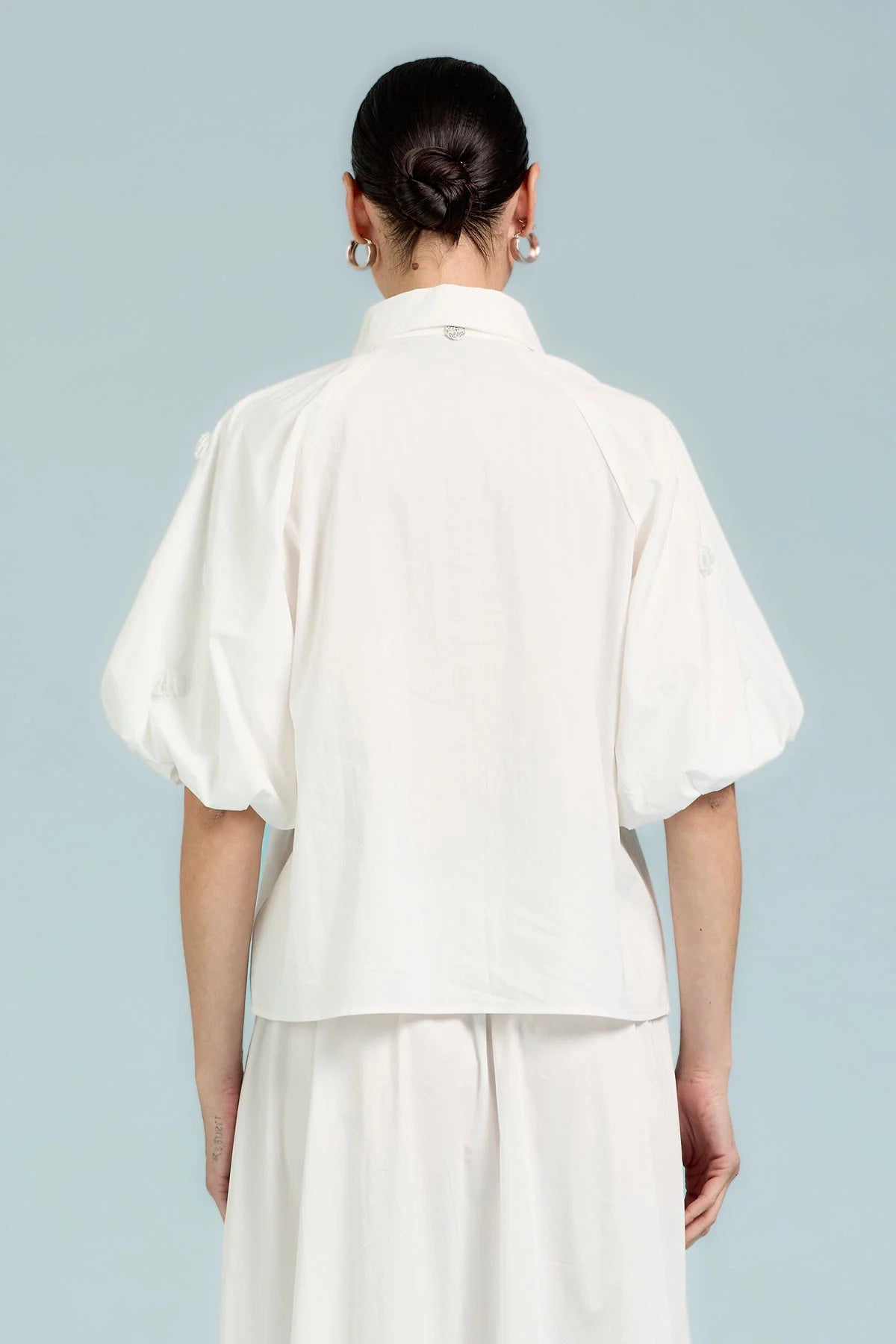CAMICIA OVER MANICHE A PALLONCINO CON APPLICAZIONI TAKE TWO