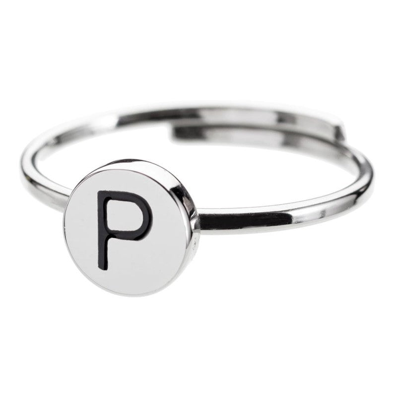 Anello con lettera smaltata MARLU'