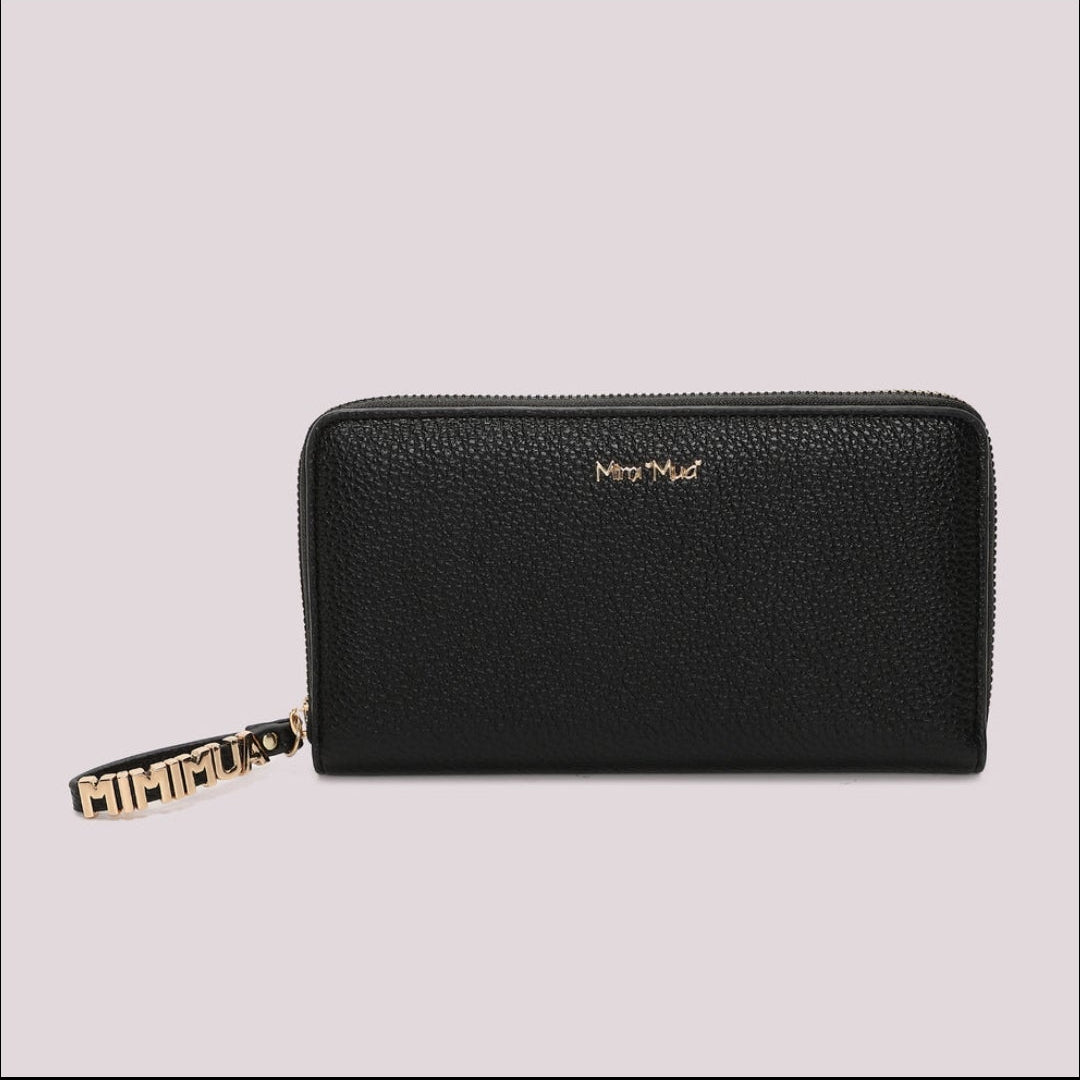 PORTAFOGLIO GRANDE BASIC CON TIRA ZIP LOGATO MIMI-MUA