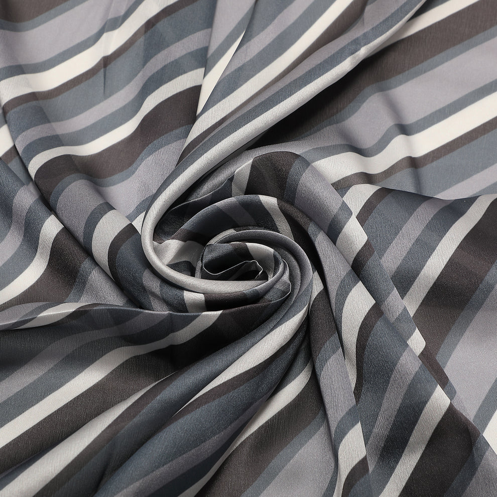 FOULARD CON RIGHE DIAGONALI (90X90 cm) MIMI-MUA