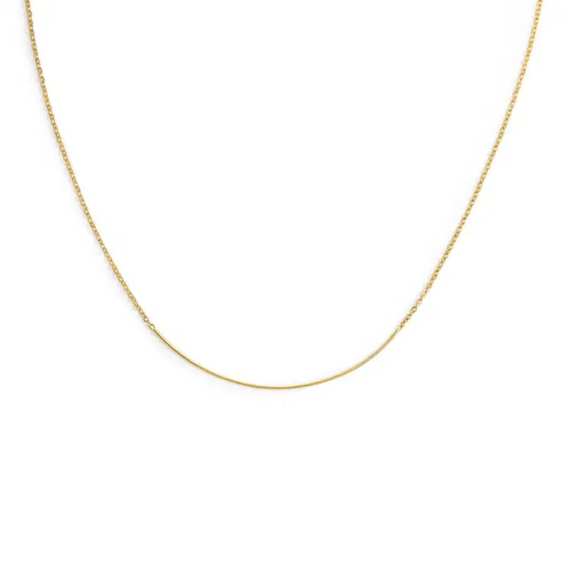 Collana catena cutting cross con centrale filo rigido Marlù