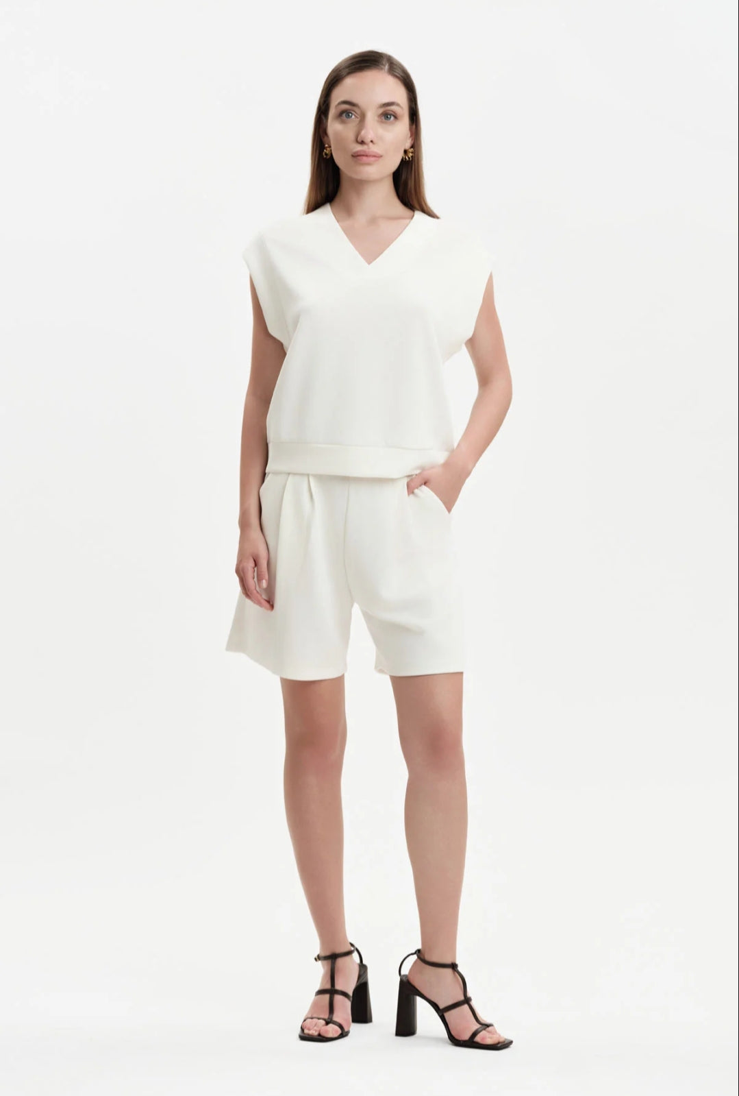 CANOTTA SCOLLO A V MODAL LIGHT WHITE WISE