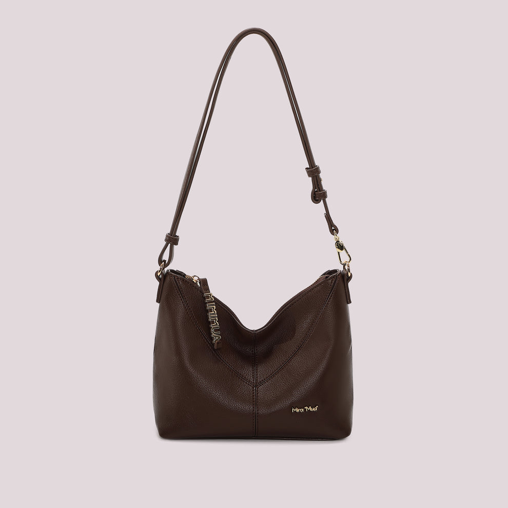 BORSA A TRACOLLA CON LETTERE MIMI MUA SULLA ZIP Mimi-Mua
