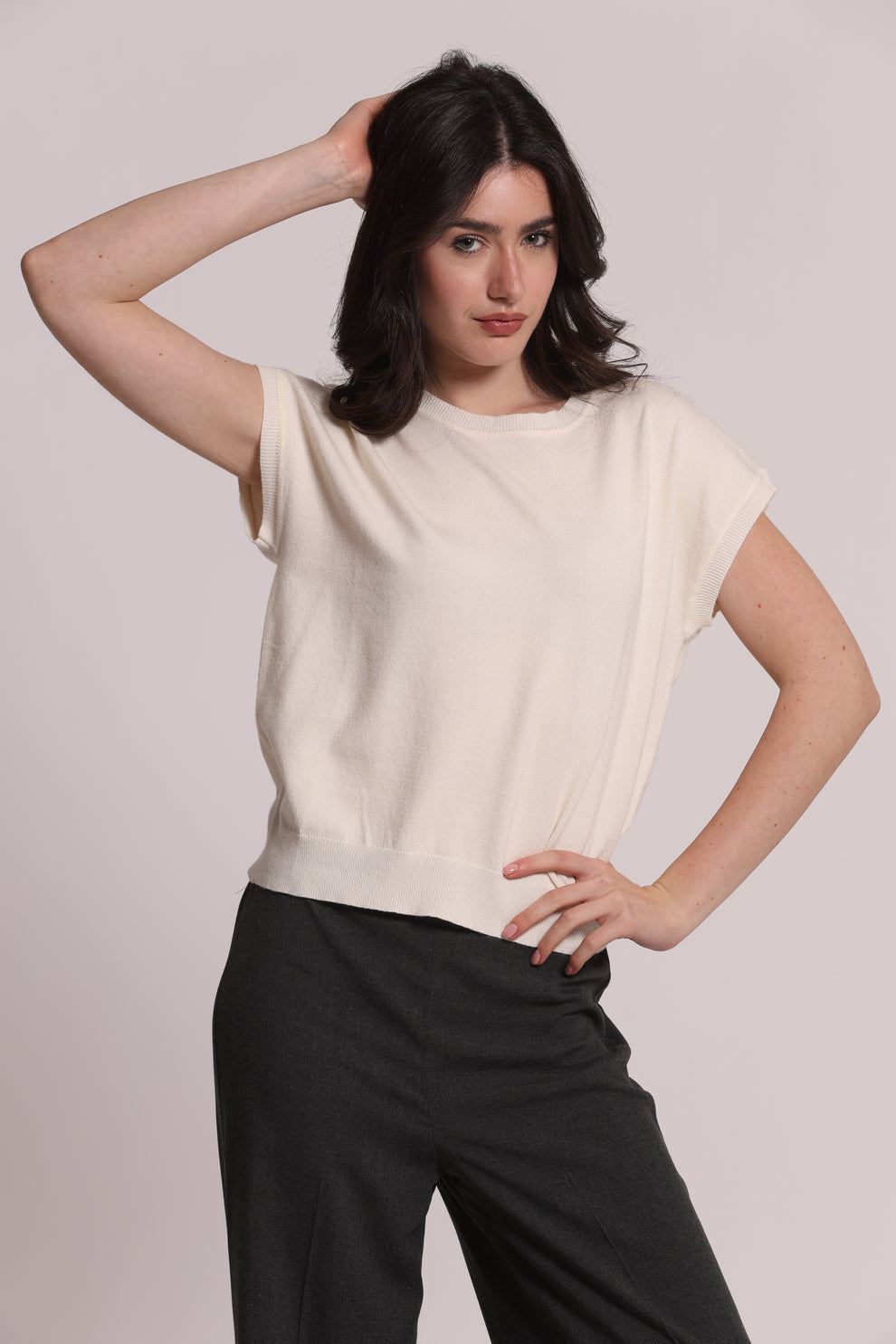 MAGLIA A MANICHE CORTE MIMI-MUA