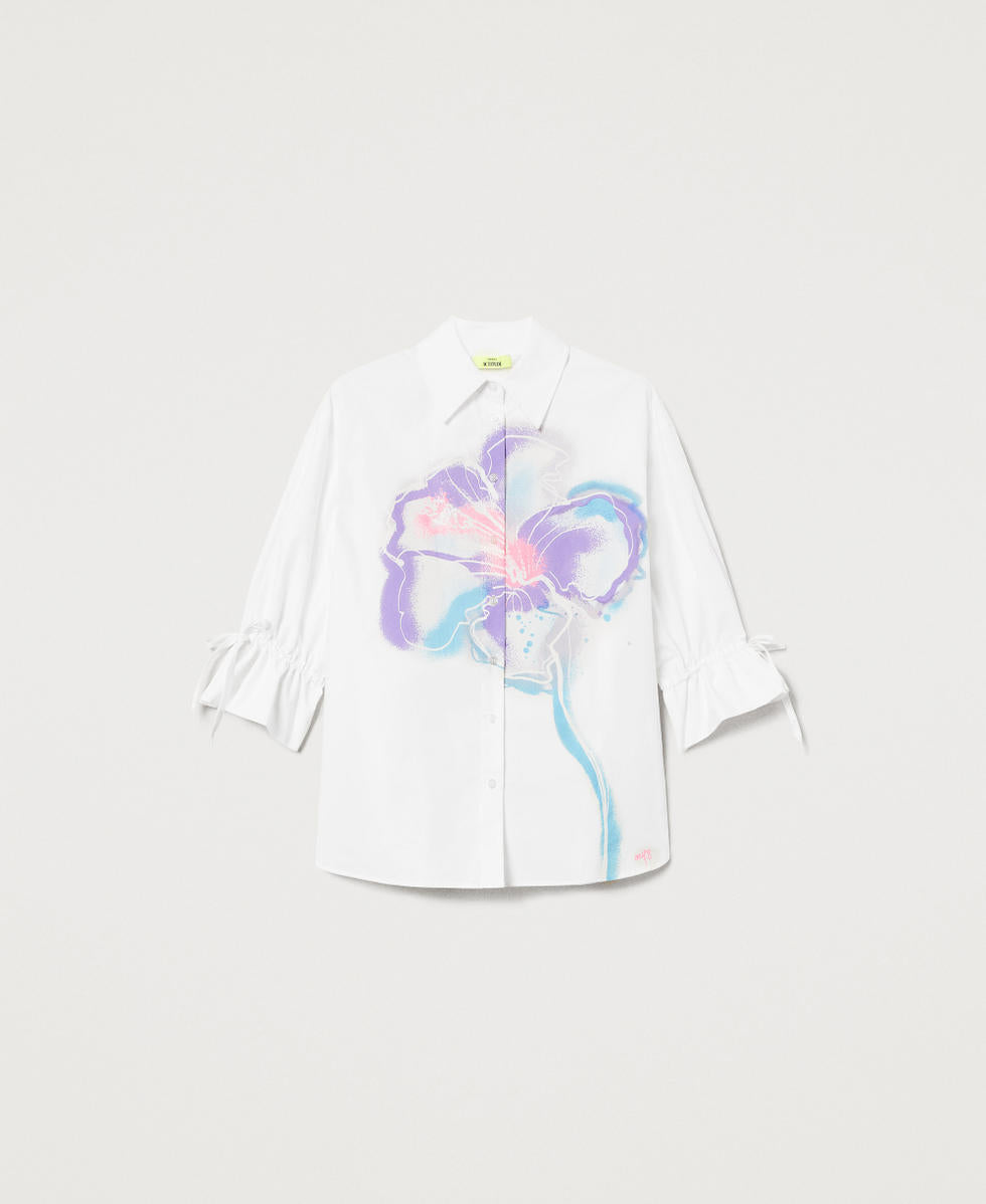 Camicia MYFO a fiori con coulisse Twinset