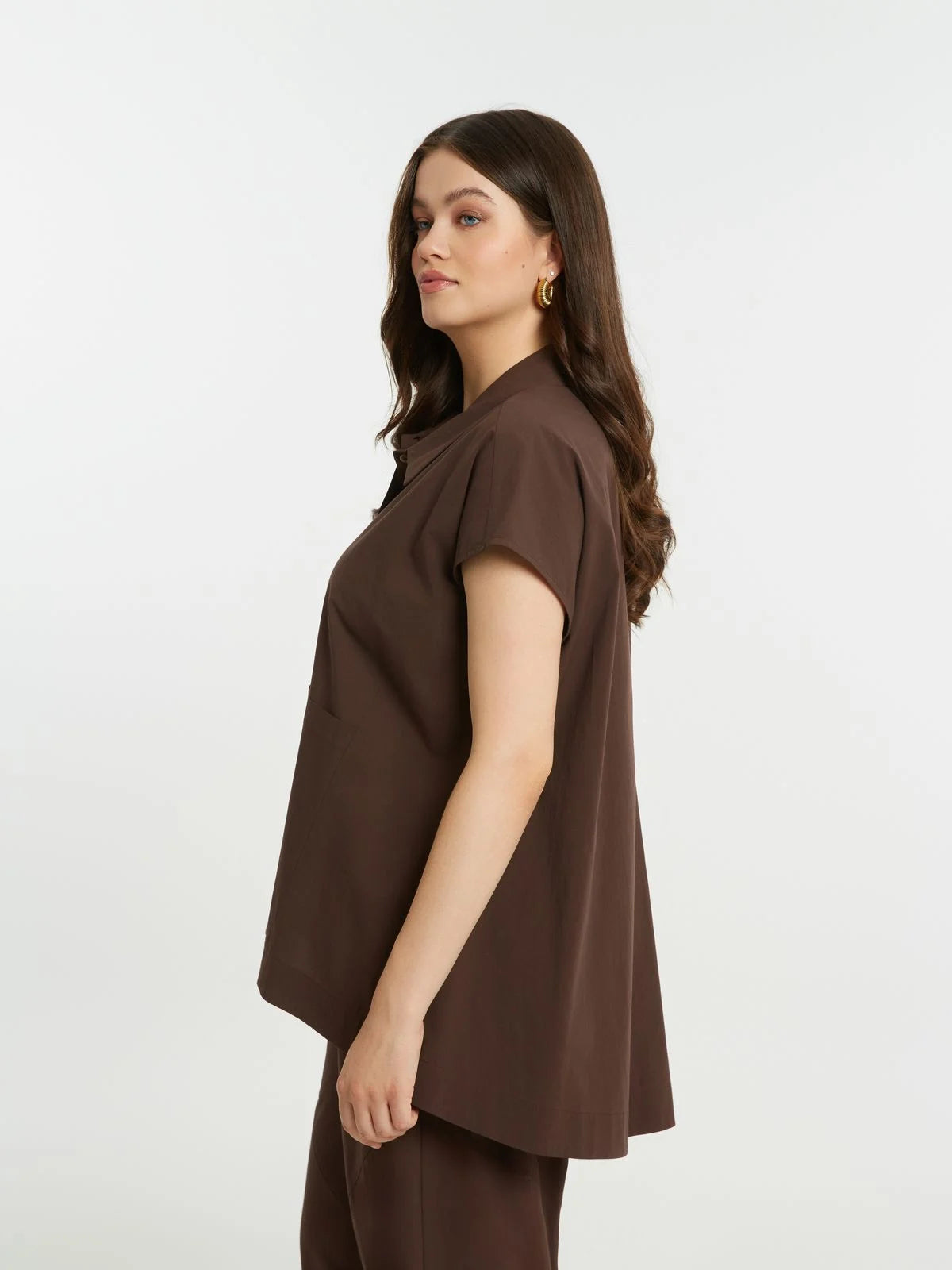 Camicia a maniche corte in cotone dalla silhouette rilassata Mat