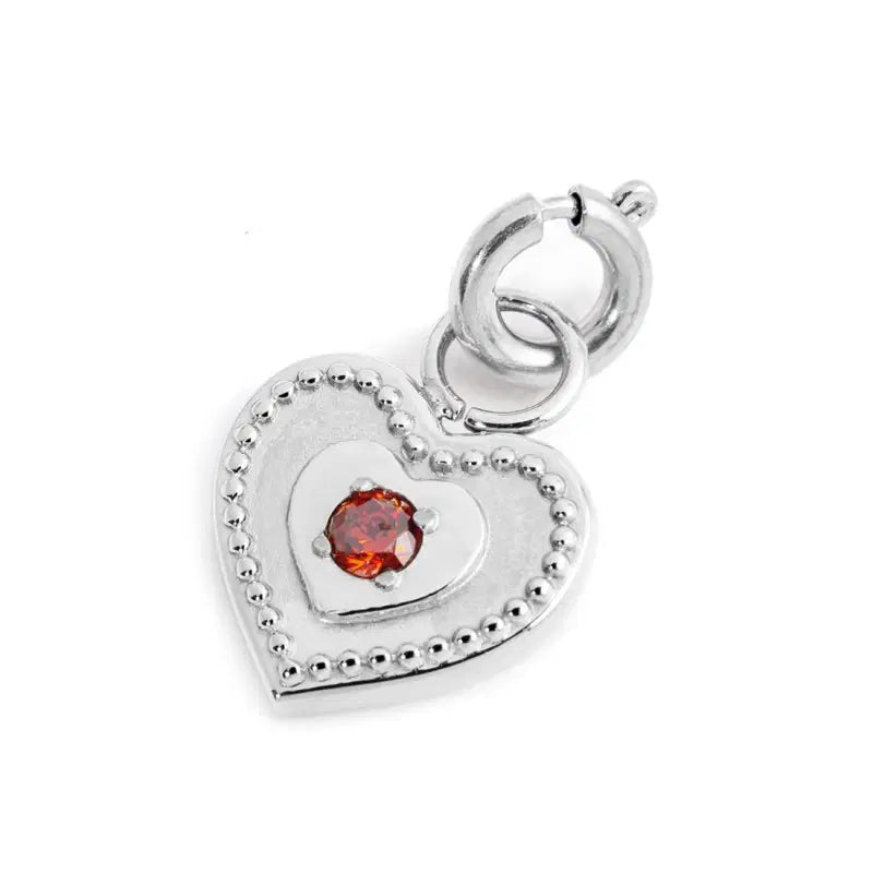Charm cuore con zircone MARLU'