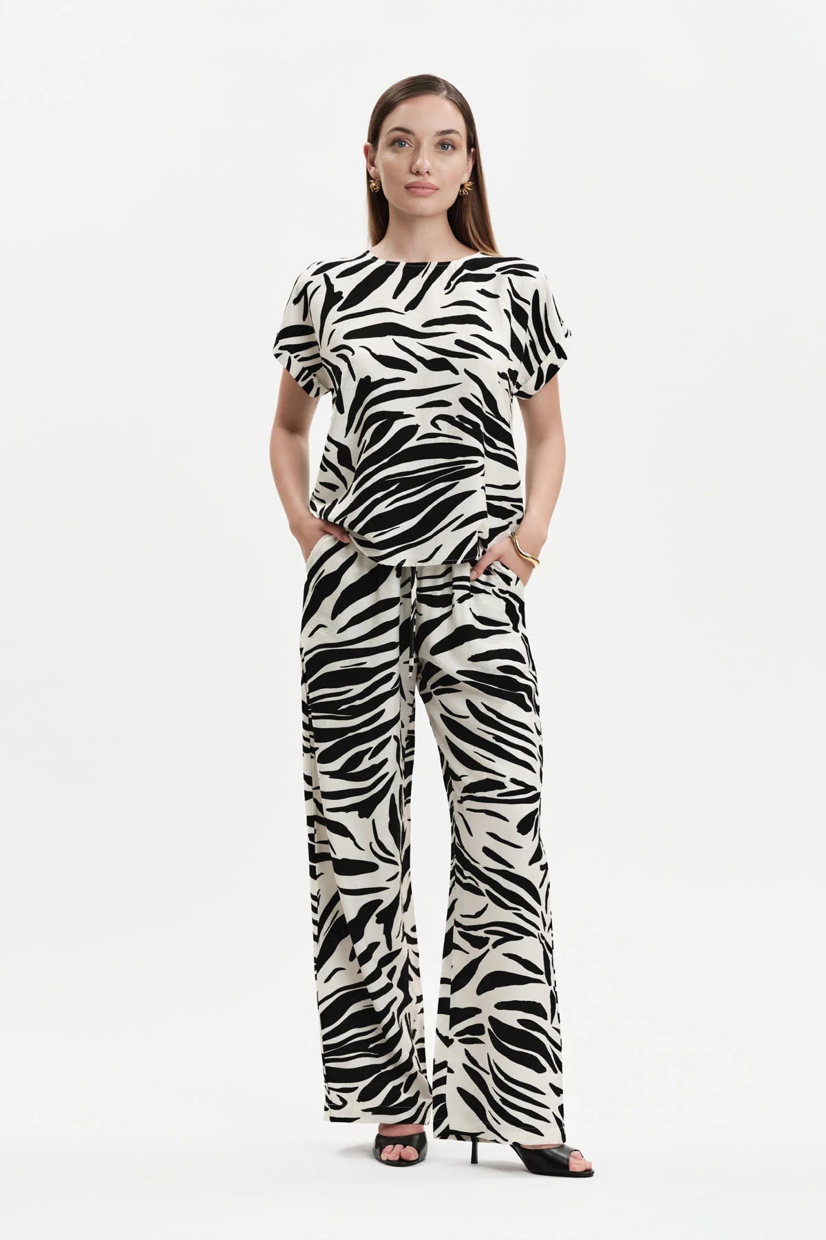 PANTALONI CON COULISSE FANTASIA  WHITE WISE