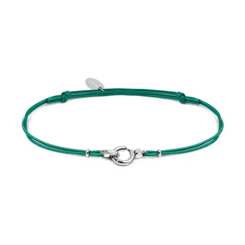 Bracciale cordino con moschettone ad anello centrale Marlù